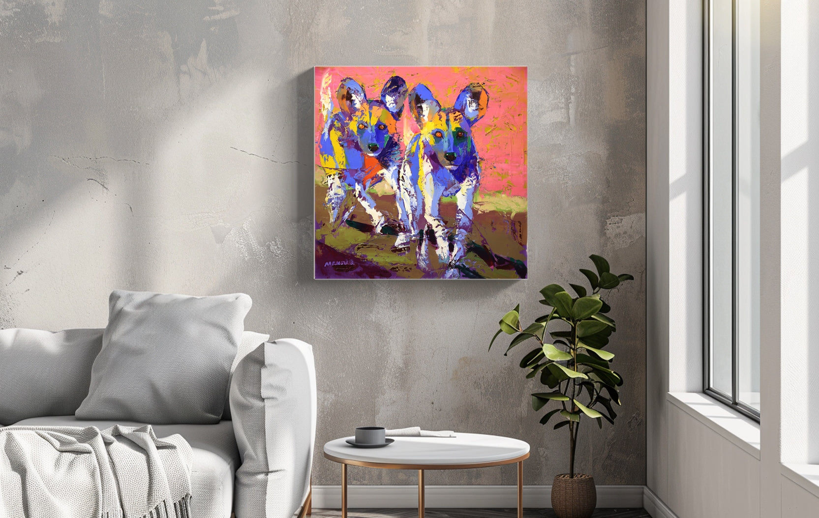 Wild Harmony 55x55cm Oil On Canvas