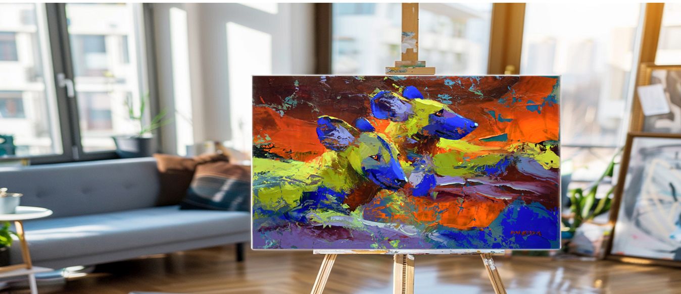 Watchers of the Dusk 40x71cm Oil On Canvas