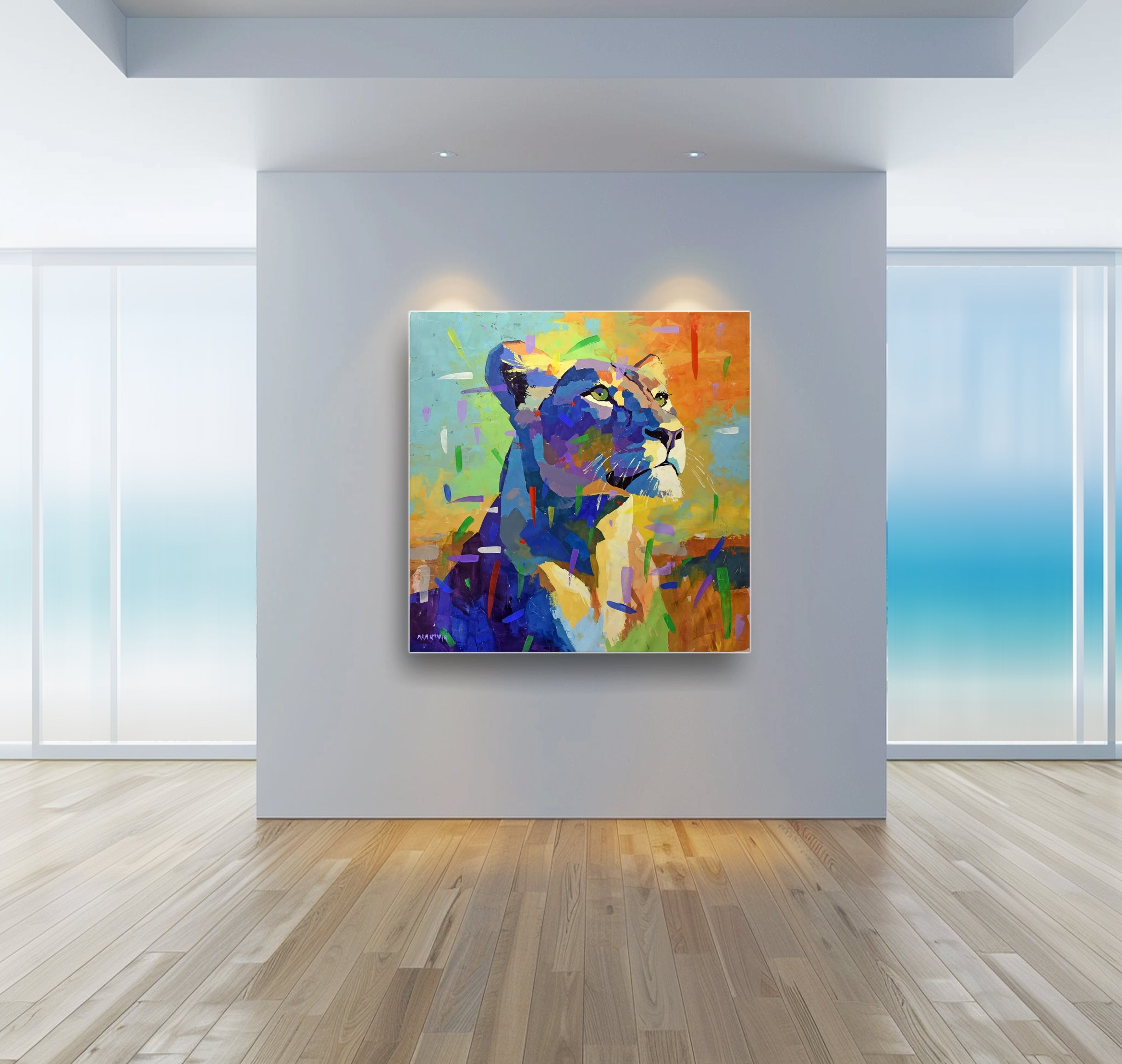 Celestial Huntress 120x120cm Acrylic on Canvas