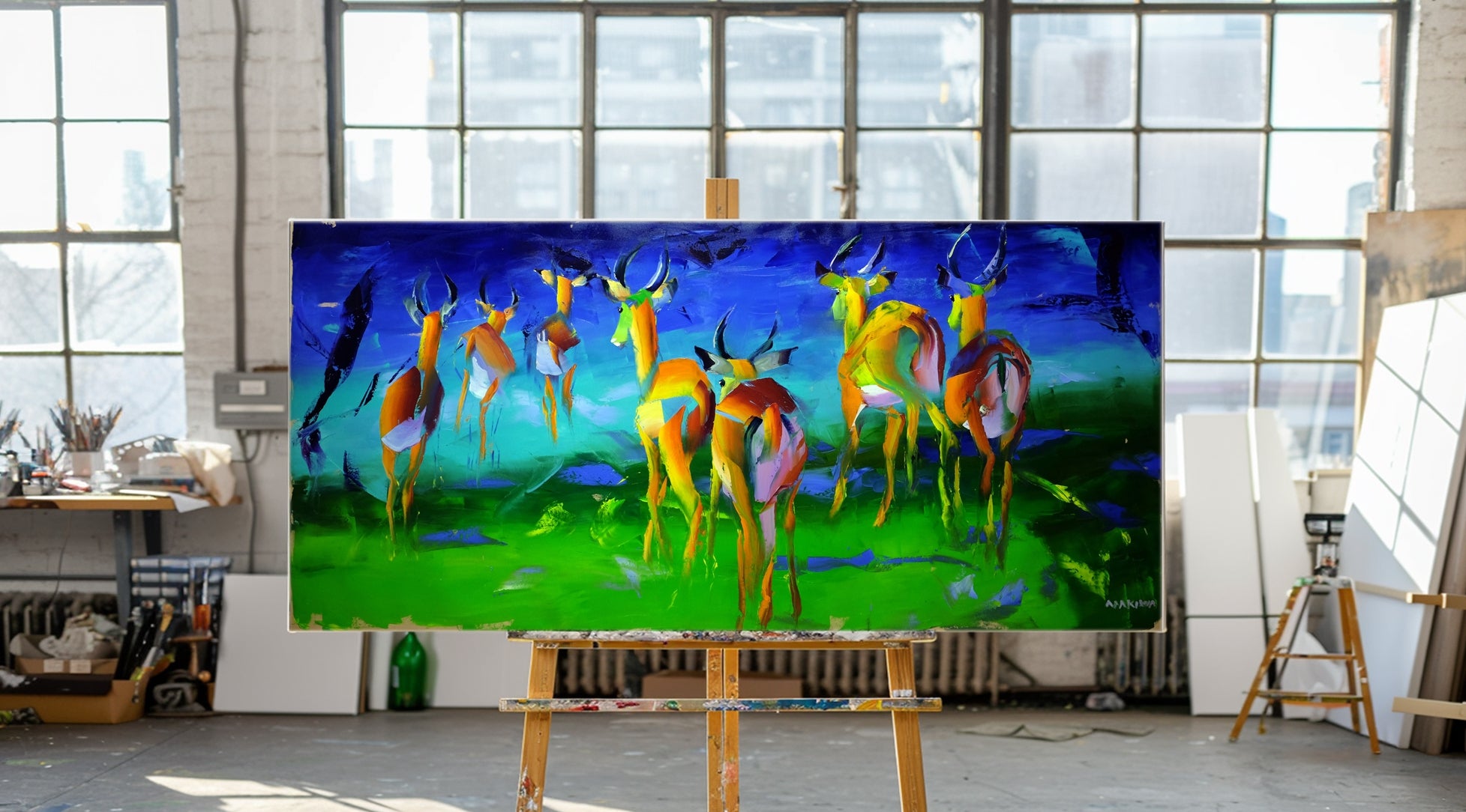 Into The Light 180x80cm  Oil on Canvas