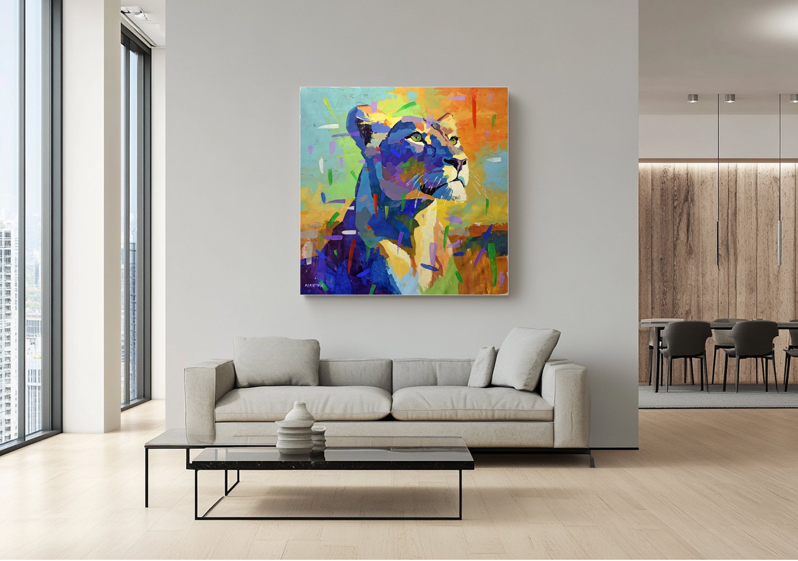 Celestial Huntress 120x120cm Acrylic on Canvas