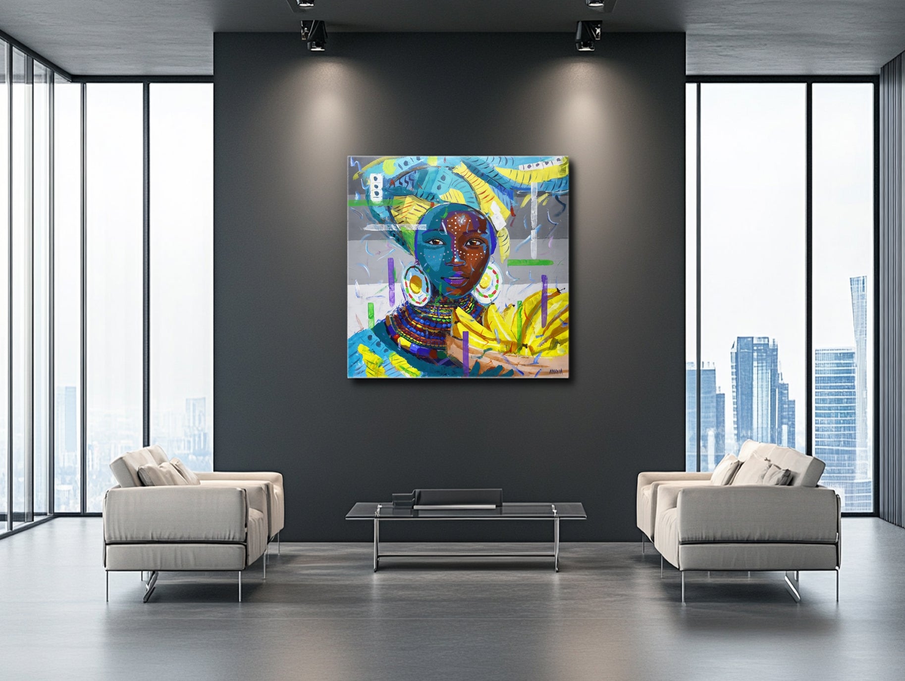 The Banana Queen 3 140x140cm Acrylic On Canvas