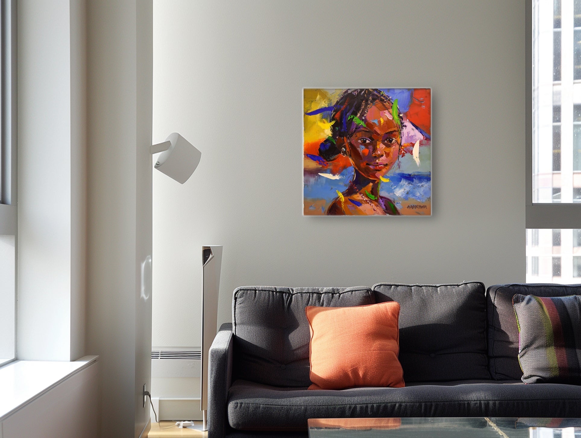 African Girl 2 50x50cm Oil on Canvas